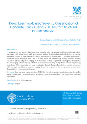 Deep Learning-based Severity Classification of Concrete Cracks using YOLOv8 for Structural Health Analysis