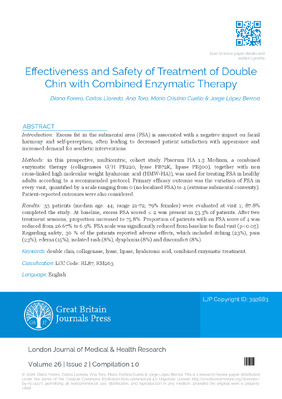 Effectiveness and Safety of Treatment of Double Chin with Combined Enzymatic Therapy
