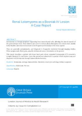 Renal Leiomyoma as a Bosniak IV Lesion: A Case Report