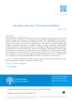 An Alternative for Time Series Models