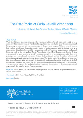The Pink Rocks of Carlo Crivelli