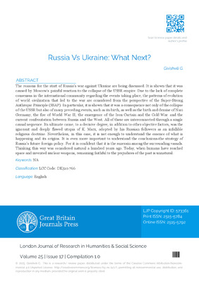 Russia vs Ukraine: What Next?